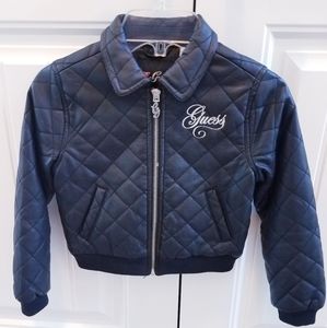 GUESS KIDS QUILTED FAUX LEATHER JACKET